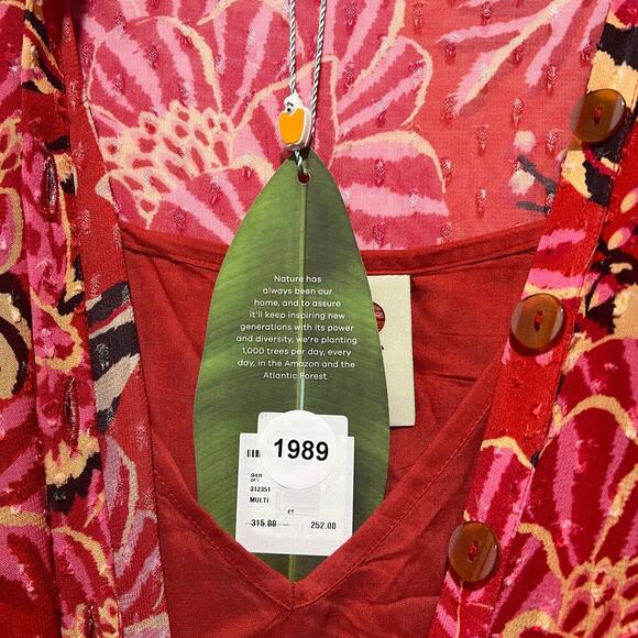 Anthropologie X Farm Rio Mixed Floral Long-Sleeve Dress Multicolor Size XS - Picture 10 of 10